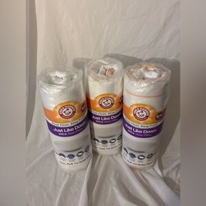 Arm & Hammer Hypoallergenic Just Like Down Ultra Sleep Pillow 3 Pack Bundle